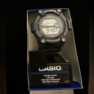 Casio Black Digital Watch with LED Light•NWOT